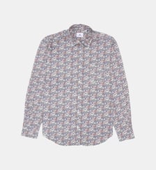 Chemise manches longues brodée en coton Serge Blanco