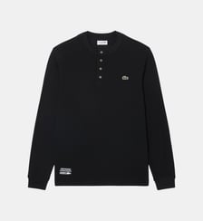 T-shirt Henley maille gaufrée Lacoste