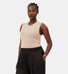 Pull sans manches maille 3D laine mérinos Lacoste