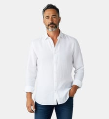 Chemise en lin BLANC coupe droite Atelier Privé