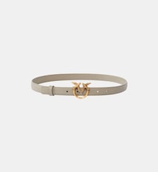 Fine ceinture love birds en cuir 2cm Pinko