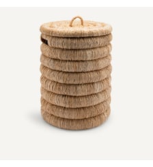 Panier rond avec couvercle bananier tressé AM.PM