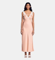 Robe esprit lingerie strassée Sandro