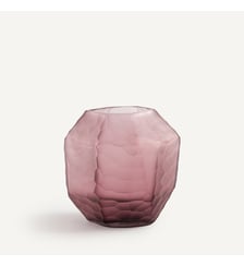 Vase en verre dépoli lie de vin AM.PM