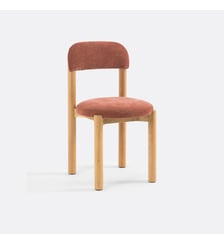 Chaise pieds chêne massif, assise velours La Redoute Interieurs