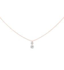 Collier 360° DUO - 2 diamants, poids total 0,35ct approx.  - Or rose 750‰ La Brune & La Blonde