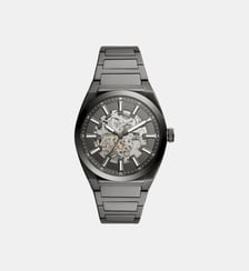 Montre automatique Everett Anthracite, Transparent ME3206 Fossil