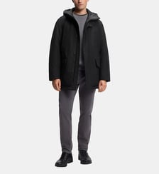 Manteau mi-long à capuche BOSS