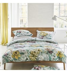 Housse de couette imprimée en percale de coton, TAPESTRY FLOWER Designers Guild