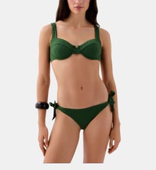 Bas de bikini classique à nœud Vert Robin Collection