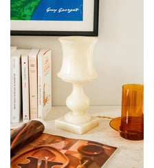 Grande lampe à poser en albâtre Suzanne N°487- Produit chiné Debongout