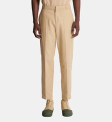 Pantalon tailleur droit en toile Balmain
