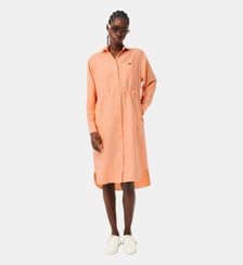 Robe chemise oversize lin mélangé Lacoste
