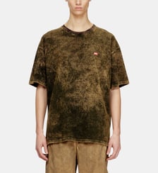 T-shirt en jersey vanisé avec logo Diesel