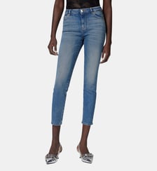 Jeans skinny longueur cheville avec broderie de strass Pinko