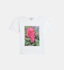 t-shirt Mitsuba en coton sérigraphié jardin d'agnès Agnès b.
