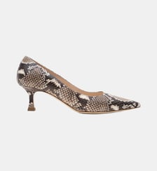 Rosa - Escarpins En Cuir Imprimé Serpent Parallèle