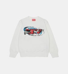 Sweat-shirt col rond avec logo Diesel Kids