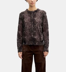 Gilet imprimé python en laine - ROSA Gerard Darel