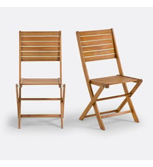 Lot de 2 chaises de jardin en acacia La Redoute Interieurs