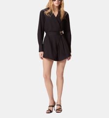 Combishort en coton à ceinture love birds Pinko