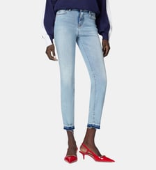 Jean ajusté en denim stretch clair Pinko