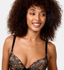 Soutien-gorge push-up Songe avec armatures Noir Maison Lejaby