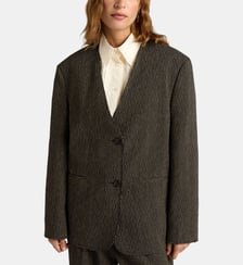 Veste maryen coton/lin à fines rayures Momonì
