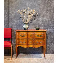 Commode sauteuse arbalète en merisier style Louis XV Garance N°756- Produit chiné Debongout