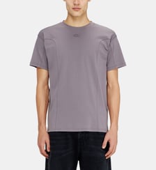 T‑shirt avec panneaux uni Diesel