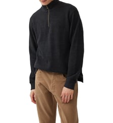 Sweatshirt droit en coton à col zip Alton Ave Rodd & Gunn