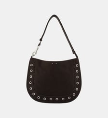 Sac besace cuir décor œillets Ikks