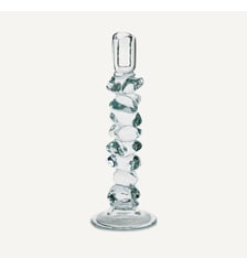 Bougeoir en verre transparent, H35 cm AM.PM