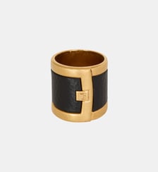 Bague Anthem en laiton et résine Balmain