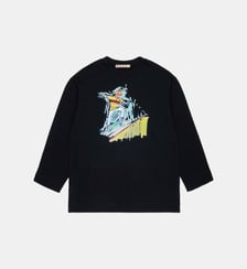 T-shirt à manches longues avec logo Marni