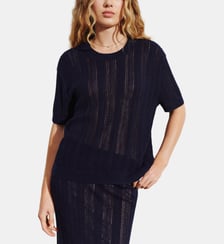 Pull col rond pointelle Bompard