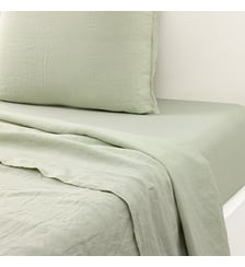 Drap plat  en lin lavé Desforges