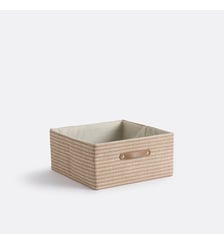 Panier rectangulaire en papier tressé, avec poignée, hauteur 15 cm La Redoute Interieurs