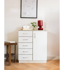 Buffet en formica blanc Gustave N°514- Produit chiné Debongout