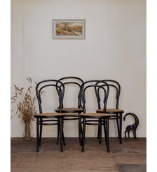 Lot de 4 chaises bistrot Alma N°1363- Produit chiné Debongout