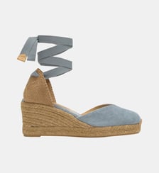 Espadrille compensée en coton biologique à lacets CHIARA Castaner
