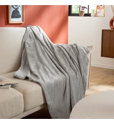 Plaid Polaire Extra Doux Coloris Gris Métal Dodo