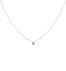 Collier 360° - Diamant taille cœur, 0,15ct - Or blanc 750‰ La Brune & La Blonde