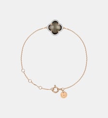 Bracelet, quartz fume, diamants, or rose Morganne Bello