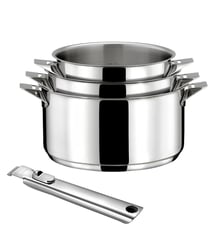 Eclipse - Série de 3 casseroles 16/18/20 cm inox avec poignée Cuisinox