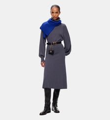 Robe midi à col roulé en laine mélangée Pinko
