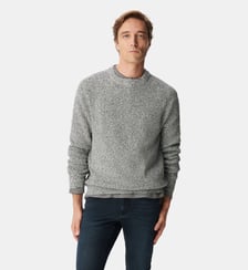 Pull col rond tricot mouliné Ikks
