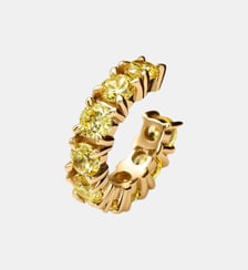 Bracelet d’oreille plaqué or jaune avec des cristaux jaunes Aristocrazy