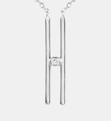 Collier chaîne Harmonie en Argent avec diamant blanc La Garçonne Diamant