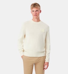 Pull jersey laine blason brodé Lacoste